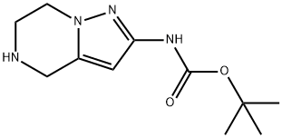 Carbamic acid, N-(4,5,6,7-tetrahydropyrazolo[1,5-a]pyrazin-2-yl)-, 1,1-dimethylethyl ester Structure