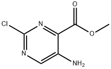 4-Pyrimidinecarboxylic acid, 5-amino-2-chloro-, methyl ester 구조식 이미지