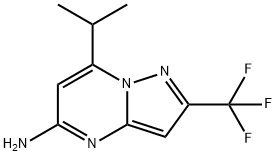 7-isopropyl-2-(trifluoromethyl)pyrazolo[1,5-a]pyrimidin-5-amine Structure