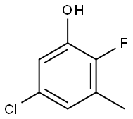 Phenol, 5-chloro-2-fluoro-3-methyl- Structure