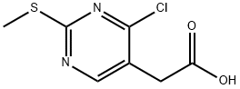 2-(4-chloro-2-(methylthio)pyrimidin-5-yl)acetic acid Structure
