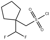 Cyclopentanemethanesulfonyl chloride, 1-(difluoromethyl)- Structure