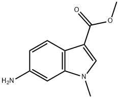 1H-Indole-3-carboxylic acid, 6-amino-1-methyl-, methyl ester Structure