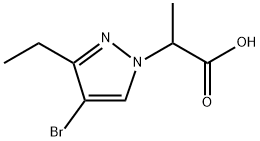 2-(4-bromo-3-ethyl-1H-pyrazol-1-yl)propanoic acid Structure