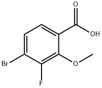 Benzoic acid, 4-bromo-3-fluoro-2-methoxy- 구조식 이미지