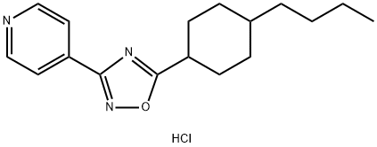 Pyridine, 4-[5-(4-butylcyclohexyl)-1,2,4-oxadiazol-3-yl]-, hydrochloride (1:1) Structure