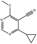 5-Pyrimidinecarbonitrile, 4-cyclopropyl-6-methoxy- Structure