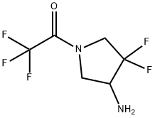 1-(4-amino-3,3-difluoropyrrolidin-1-yl)-2,2,2-trifluoroethanone Structure