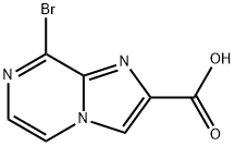 Imidazo[1,2-a]pyrazine-2-carboxylic acid, 8-bromo- Structure