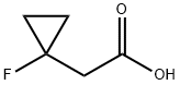 Cyclopropaneacetic acid, 1-fluoro- Structure