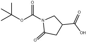 1,3-Pyrrolidinedicarboxylic acid, 5-oxo-, 1-(1,1-dimethylethyl) ester Structure