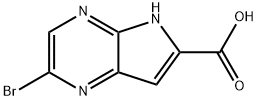 5H-Pyrrolo[2,3-b]pyrazine-6-carboxylic acid, 2-bromo- Structure