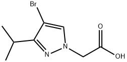 (4-bromo-3-isopropyl-1H-pyrazol-1-yl)acetic acid Structure