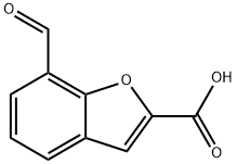 2-Benzofurancarboxylic acid, 7-formyl- Structure