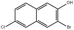 3-bromo-6-chloro-2-Naphthalenol Structure