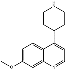 Quinoline, 7-methoxy-4-(4-piperidinyl)- Structure