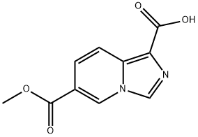Imidazo[1,5-a]pyridine-1,6-dicarboxylic acid, 6-methyl ester 구조식 이미지