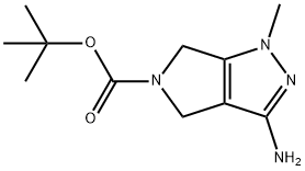 Pyrrolo[3,4-c]pyrazole-5(1H)-carboxylic acid, 3-amino-4,6-dihydro-1-methyl-, 1,1-dimethylethyl ester Structure