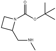 tert-butyl 2-((methylamino)methyl)azetidine-1-carboxylate 구조식 이미지