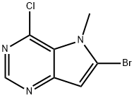 5H-Pyrrolo[3,2-d]pyrimidine, 6-bromo-4-chloro-5-methyl- Structure