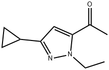 1-(3-cyclopropyl-1-ethyl-1H-pyrazol-5-yl)ethanone Structure