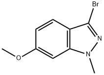 1H-Indazole, 3-bromo-6-methoxy-1-methyl- Structure