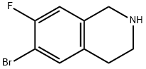 Isoquinoline, 6-bromo-7-fluoro-1,2,3,4-tetrahydro- Structure
