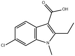 1H-Indole-3-carboxylic acid, 6-chloro-2-ethyl-1-methyl- 구조식 이미지