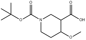 1,3-Piperidinedicarboxylic acid, 4-methoxy-, 1-(1,1-dimethylethyl) ester Structure