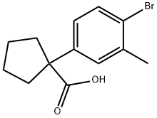 1-(4-bromo-3-methylphenyl)cyclopentanecarboxylic acid Structure