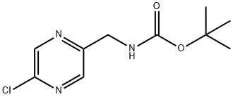 Carbamic acid, N-[(5-chloro-2-pyrazinyl)methyl]-, 1,1-dimethylethyl ester Structure