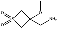 3-Thietanemethanamine, 3-methoxy-, 1,1-dioxide 구조식 이미지