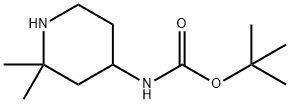 Carbamic acid, N-(2,2-dimethyl-4-piperidinyl)-, 1,1-dimethylethyl ester Structure