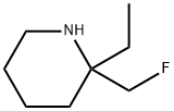 Piperidine, 2-ethyl-2-(fluoromethyl)- Structure
