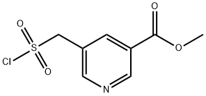 3-Pyridinecarboxylic acid, 5-[(chlorosulfonyl)methyl]-, methyl ester Structure