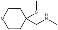 2H-Pyran-4-methanamine, tetrahydro-4-methoxy-N-methyl- 구조식 이미지