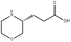 3-Morpholinepropanoic acid, (3R)- Structure