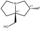 1H-Pyrrolizine-7a(5H)-methanol, 2-fluorotetrahydro-, (2R,7aS)-rel- 구조식 이미지
