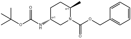 rel-benzyl (2R,5R)-5-((tert-butoxycarbonyl)amino)-2-methylpiperidine-1-carboxylate Structure