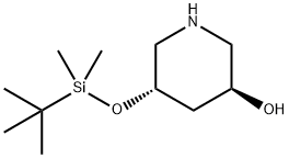 (3S,5S)-5-[[(1,1-Dimethylethyl)dimethylsilyl]oxy]-3-piperidinol Structure