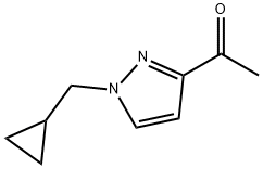 Ethanone, 1-[1-(cyclopropylmethyl)-1H-pyrazol-3-yl]- Structure