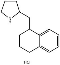 2-(1,2,3,4-tetrahydronaphthalen-1-ylmethyl)pyrrolidine hydrochloride 구조식 이미지