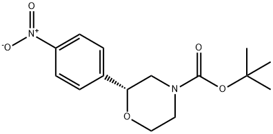 (R)-tert-butyl 2-(4-nitrophenyl)morpholine-4-carboxylate 구조식 이미지