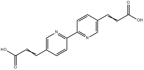 2-Propenoic acid, 3,3'-[2,2'-bipyridine]-5,5'-diylbis- (9CI) Structure