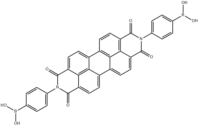 Boronicacid,B,B'-[(1,3,8,10-tetrahydro-1,3,8,10-tetraoxoanthra[2,1,9-def:6,5,10-d'e'f']diisoquinoline-2,9-diyl)di-4,1-phenylene]bis- 구조식 이미지