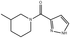 3-methyl-1-(1H-pyrazol-3-ylcarbonyl)piperidine Structure