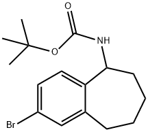 Carbamic acid, N-(2-bromo-6,7,8,9-tetrahydro-5H-benzocyclohepten-5-yl)-, 1,1-dimethylethyl ester Structure