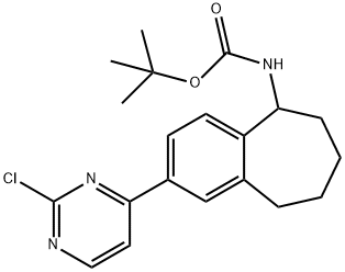 tert-butyl N-[2-(2-chloropyrimidin-4-yl)-6,7,8,9-tetrahydro-5H-benzo[7]annulen-5-yl]carbamate Structure