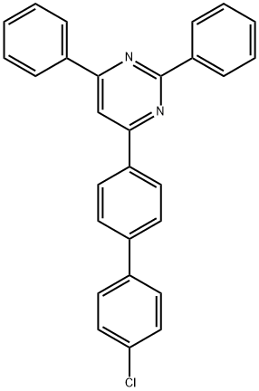 Pyrimidine, 4-(4'-chloro[1,1'-biphenyl]-4-yl)-2,6-diphenyl- 구조식 이미지