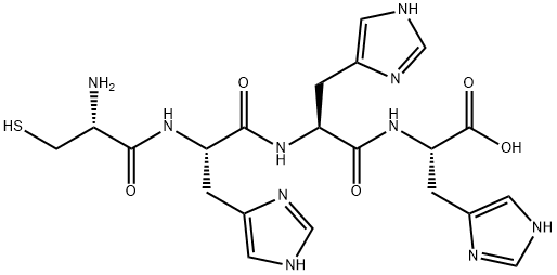 L-Histidine, L-cysteinyl-L-histidyl-L-histidyl- Structure